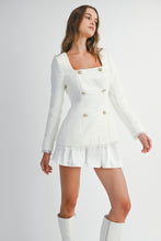Load image into Gallery viewer, NEWEST ARRIVAL White Tweed Satin Mini Skirt Set
