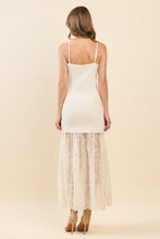 Load image into Gallery viewer, NEWEST ARRIVAL Off White Bodycon Contrast Sheer Maxi Dress
