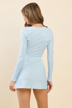 Load image into Gallery viewer, NEWEST ARRIVAL Blue Gingham Crop Athletic Set
