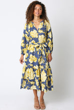 Load image into Gallery viewer, NEWEST ARRIVAL Yellow Gold Floral Midi Dress
