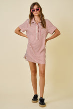Load image into Gallery viewer, NEWEST ARRIVAL Red/White Pinstriped Shirt Dress
