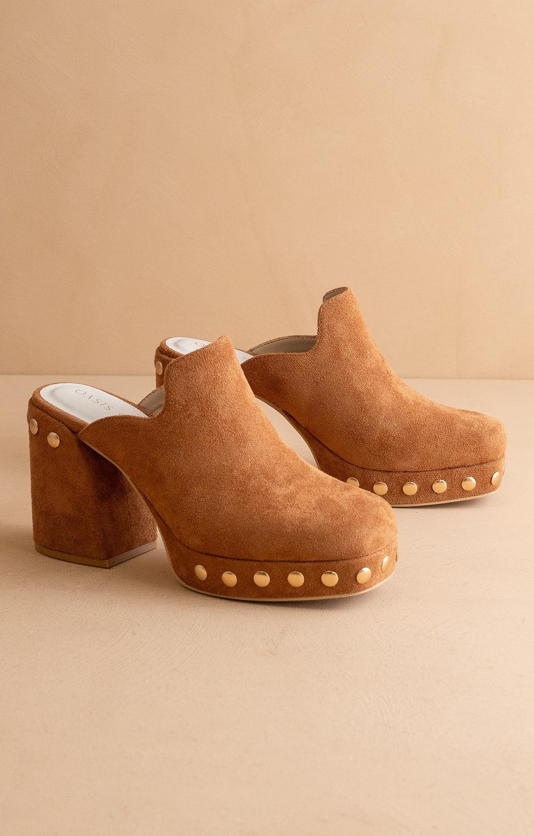 NEWEST ARRIVAL Caramel Brown Platform Clog Mules