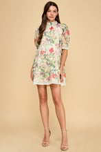 Load image into Gallery viewer, NEWEST ARRIVAL Cream Floral Lace Trim Babydoll Dress
