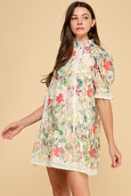 Load image into Gallery viewer, NEWEST ARRIVAL Cream Floral Lace Trim Babydoll Dress

