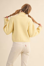 Load image into Gallery viewer, NEWEST ARRIVAL Butter Yellow Floral Zip Up Sweater Cardigan
