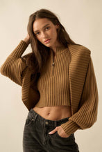 Load image into Gallery viewer, NEWEST ARRIVAL Dark Brown 2 Piece Knit Shrug Sweater
