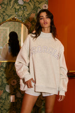 Load image into Gallery viewer, NEWEST ARRIVAL *PREORDER 12/23* Gray Georgia Embroidered Mock Neck Sweatshirt
