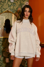 Load image into Gallery viewer, NEWEST ARRIVAL *PREORDER 12/23* Gray Georgia Embroidered Mock Neck Sweatshirt
