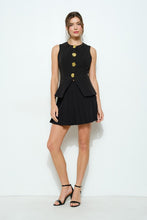 Load image into Gallery viewer, NEWEST ARRIVAL Black Gold Button Front Vest
