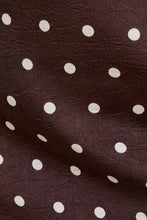 Load image into Gallery viewer, NEWEST ARRIVAL Brown Satin Polka Dot Mini Skirt Set
