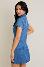 Load image into Gallery viewer, NEWEST ARRIVAL *RESTOCKING 10/15* Short Sleeve Denim Mini Skirt Set
