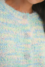 Load image into Gallery viewer, NEWEST ARRIVAL Blue Colorful Fuzzy Knit Cardigan
