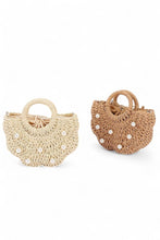 Load image into Gallery viewer, NEWEST ARRIVAL Ivory Summer Pearl Raffia Handbag
