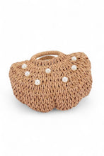 Load image into Gallery viewer, NEWEST ARRIVAL Summer Pearl Raffia Handbag
