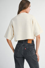 Load image into Gallery viewer, NEWEST ARRIVAL Cream Button Front Elbow Sleeve Cardigan
