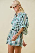 Load image into Gallery viewer, NEWEST ARRIVAL Forest Green Plaid Shorts Set
