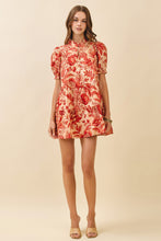 Load image into Gallery viewer, NEWEST ARRIVAL Cream/Red Floral Print Babydoll Dress
