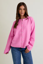 Load image into Gallery viewer, NEWEST ARRIVAL Pink Oversized Cardigan
