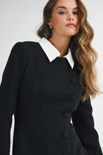 Load image into Gallery viewer, NEWEST ARRIVAL Black Tweed Collar Dress
