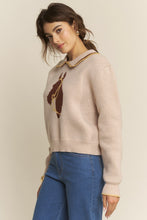 Load image into Gallery viewer, NEWEST ARRIVAL Taupe Horse Sweater
