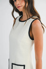 Load image into Gallery viewer, NEWEST ARRIVAL White/Black Tweed Sleeveless Dress
