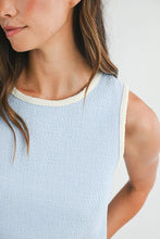 Load image into Gallery viewer, NEWEST ARRIVAL Blue Tweed Sleeveless Dress
