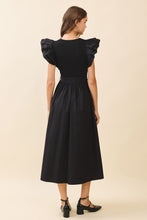 Load image into Gallery viewer, NEWEST ARRIVAL Black Dramatic Sleeve Midi Dress
