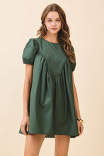 Load image into Gallery viewer, NEWEST ARRIVAL Hunter Green Babydoll Dress

