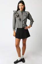 Load image into Gallery viewer, NEWEST ARRIVAL Black Gingham Ruffle Blouse
