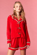 Load image into Gallery viewer, NEWEST ARRIVAL Red Crinkle Plaid Pajamas
