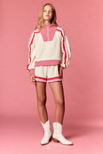 Load image into Gallery viewer, NEWEST ARRIVAL Cream/Red/Pink Ruffle Shorts Set
