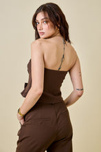 Load image into Gallery viewer, NEWEST ARRIVAL Brown Bow Strapless Pants Set
