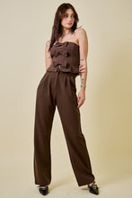 Load image into Gallery viewer, NEWEST ARRIVAL Brown Bow Strapless Pants Set
