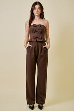 Load image into Gallery viewer, NEWEST ARRIVAL Brown Bow Strapless Pants Set
