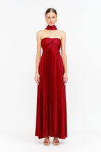 Load image into Gallery viewer, NEWEST ARRIVAL Red Neck Scarf Maxi Dress
