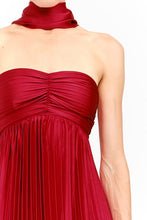 Load image into Gallery viewer, NEWEST ARRIVAL Red Neck Scarf Maxi Dress
