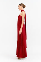 Load image into Gallery viewer, NEWEST ARRIVAL Red Neck Scarf Maxi Dress

