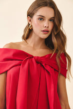 Load image into Gallery viewer, NEWEST ARRIVAL Red Off Shoulder Bow Blouse
