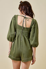 Load image into Gallery viewer, NEWEST ARRIVAL Olive Green Denim Relaxed Romper
