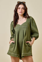 Load image into Gallery viewer, NEWEST ARRIVAL Olive Green Denim Relaxed Romper
