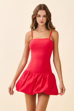 Load image into Gallery viewer, NEWEST ARRIVAL Black or Red Bubble Hem Athletic Dress
