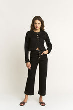 Load image into Gallery viewer, NEWEST ARRIVAL Dark Denim Button Front Pants Set
