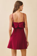 Load image into Gallery viewer, NEWEST ARRIVAL *PREORDER 12/12* Burgundy Oversized Bow Front Dress
