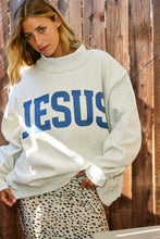 Load image into Gallery viewer, NEWEST ARRIVAL God Is Good/Jesus Reversible Mock Neck Sweatshirt
