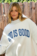 Load image into Gallery viewer, NEWEST ARRIVAL God Is Good/Jesus Reversible Mock Neck Sweatshirt
