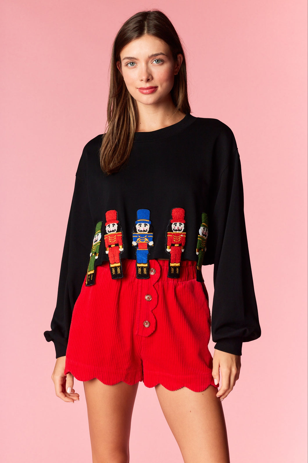 NEWEST ARRIVAL LAST ONE Black Nutcracker Cut Out Sweater