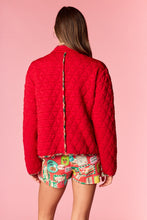 Load image into Gallery viewer, NEWEST ARRIVAL Red Quilted Nutcracker Bow Cardigan

