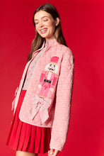 Load image into Gallery viewer, NEWEST ARRIVAL Pink Quilted Nutcracker Bow Cardigan
