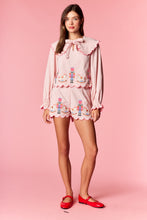 Load image into Gallery viewer, NEWEST ARRIVAL LAST ONE Pink Nutcracker and Rocking Horse Embroidered Shorts Set
