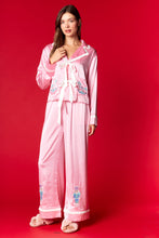 Load image into Gallery viewer, NEWEST ARRIVAL Pink Nutcracker and Rocking Horse Satin Pajamas
